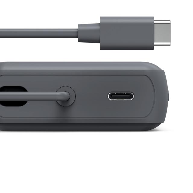 Hama “Travel” Power Pack with Cable, 10000mAh, 2 Outputs: 2x USB-C, anthracite 