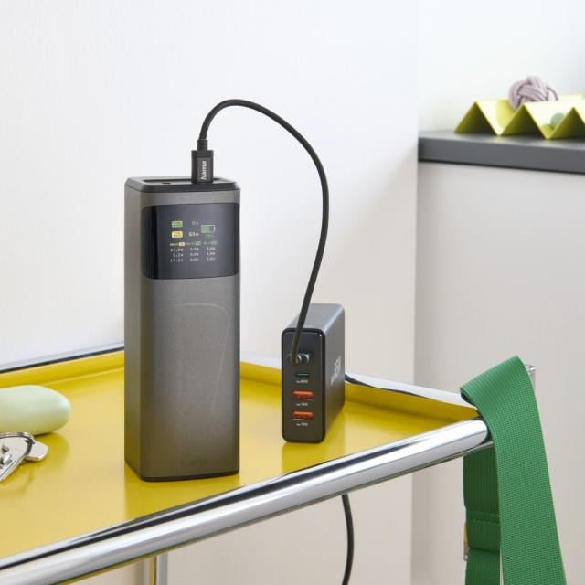 Hama “High Power” Power Pack, 65 W, 20000 mAh, 2x USB-C, USB-A, Fast Charging 