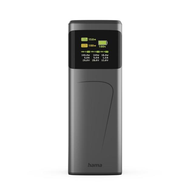 Hama “”High Power” Power Pack, 150 W, 24000 mAh, 2x USB-C, USB-A, Quick Charging 