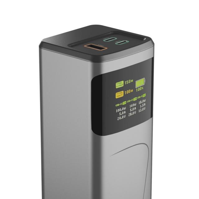 Hama “”High Power” Power Pack, 150 W, 24000 mAh, 2x USB-C, USB-A, Quick Charging 