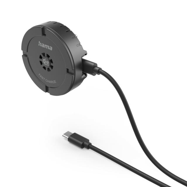 HAMA Безжично зарядно устройство Qi2 25W, бързо зареждане, черно 