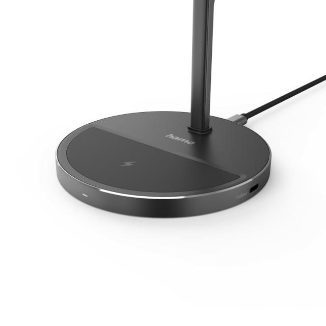 Hama Qi2 Wireless Charger, Inductive Fast Charging, 3in1 Charging Station, 15 W 