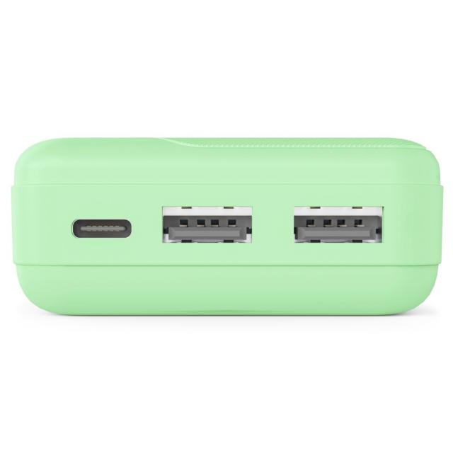 HAMA Външна батерия "Pocket 10", 10000 mAh, Изходи: 2x USB-A, зелена 