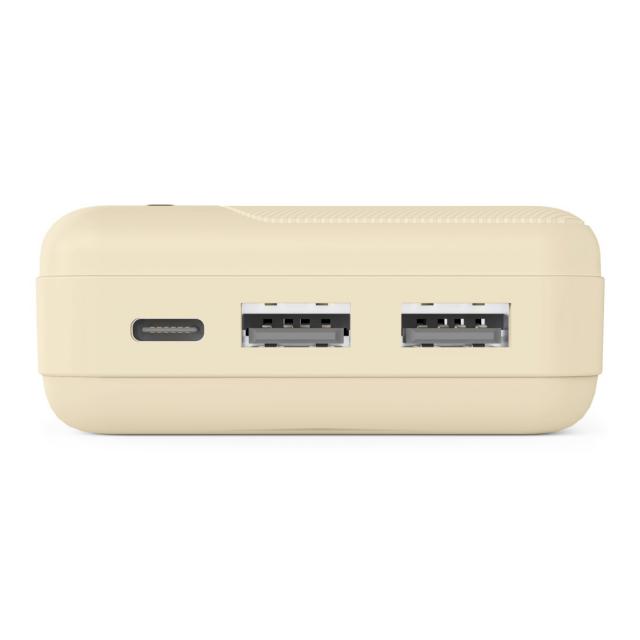 Hama "Pocket 20" Power Pack, 20000 mAh, Outputs: 2x USB-A, sand 
