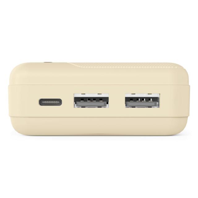 Hama "Pocket 20" Power Pack, 20000 mAh, Outputs: 2x USB-A, sand 