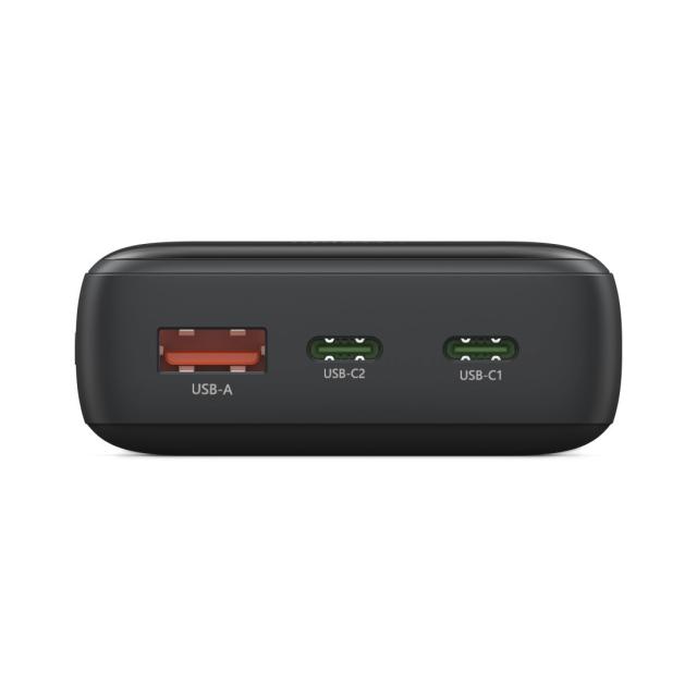 Hama "PD10-W20" Power Pack 10000mAh, Outputs: USB-C, USB-A, Fast Charging, anth. 