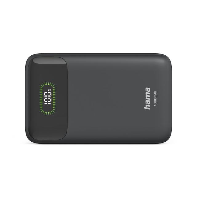 Hama "PD10-W20" Power Pack 10000mAh, Outputs: USB-C, USB-A, Fast Charging, anth. 