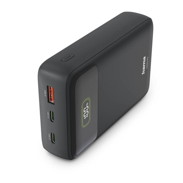 Hama "PD20-W20" Power Pack, 20,000 mAh, Output: 2x USB-C, USB-A, Fast Charging, 
