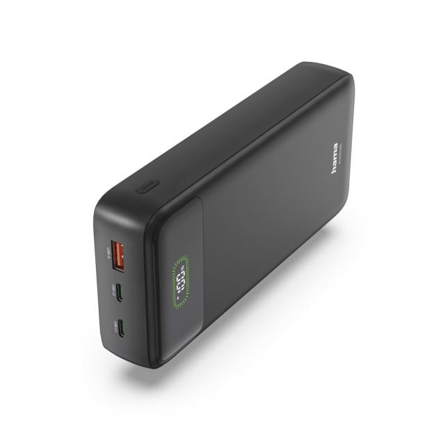 HAMA Външна батерия "PD27-W65", 27000 mAh, Изходи: 2xUSB-C, USB-A, Бързо зареждане 