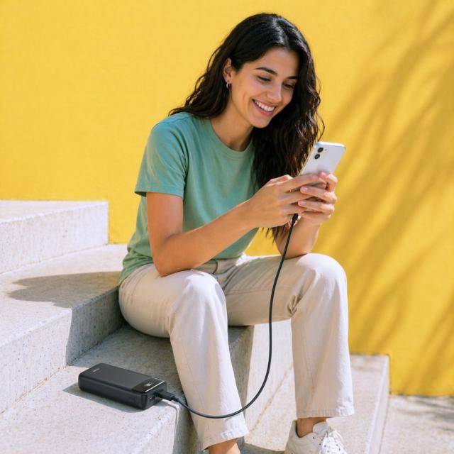 HAMA Външна батерия "PD27-W65", 27000 mAh, Изходи: 2xUSB-C, USB-A, Бързо зареждане 