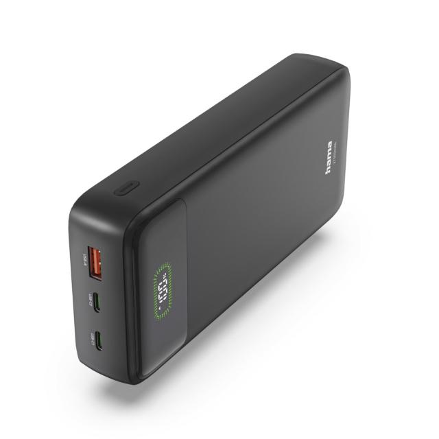 HAMA Външна батерия "PD27-W65", 27000 mAh, Изходи: 2xUSB-C, USB-A, Бързо зареждане 