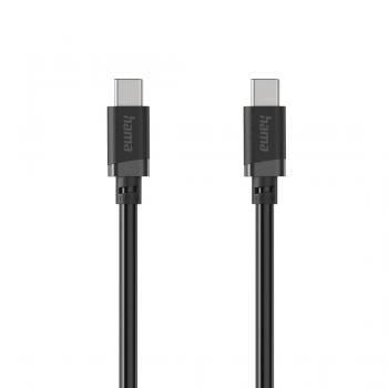 Hama Charging Cable, USB-C - USB-C, 60 W, 1 m, black