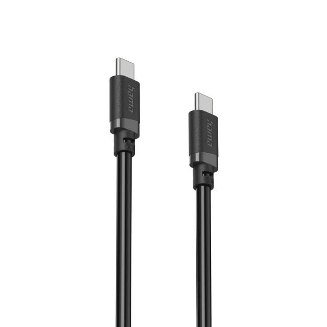 Hama Charging Cable, USB-C - USB-C, 60 W, 1 m, black 