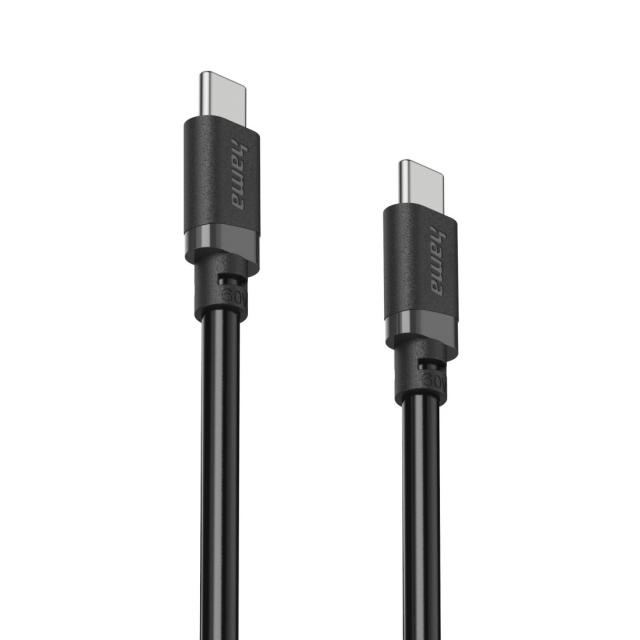 Hama Charging Cable, USB-C - USB-C, 60 W, 1 m, black 
