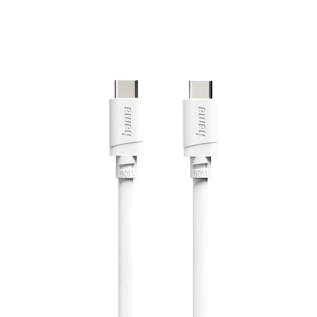 Hama Charging Cable, USB-C - USB-C, 60 W, 2 m, white 