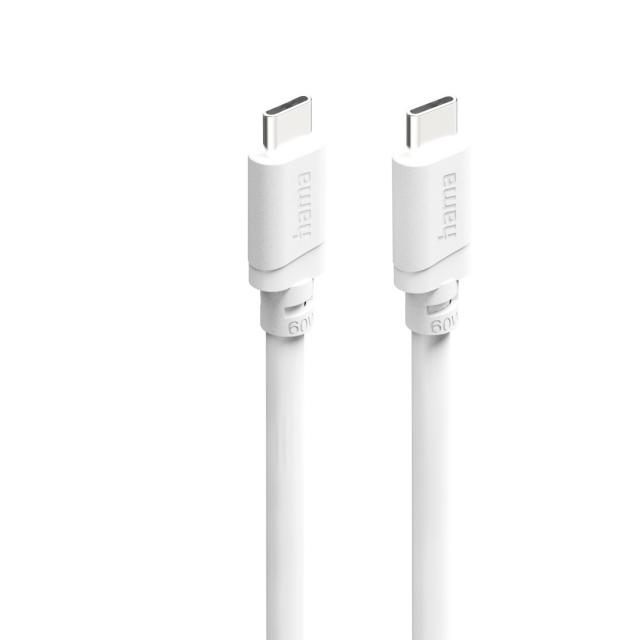 Hama Charging Cable, USB-C - USB-C, 60 W, 2 m, white 