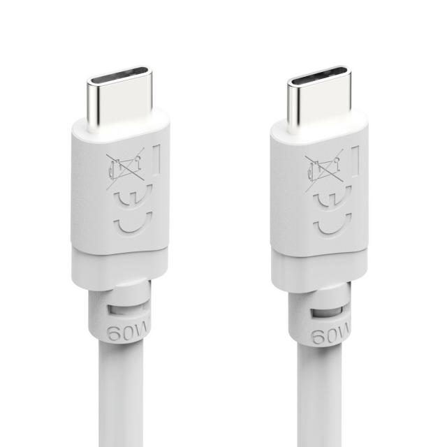 Hama Charging Cable, USB-C - USB-C, 60 W, 2 m, white 