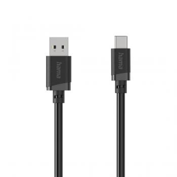 Hama Charging Cable, USB-A - USB-C, 2 m, black