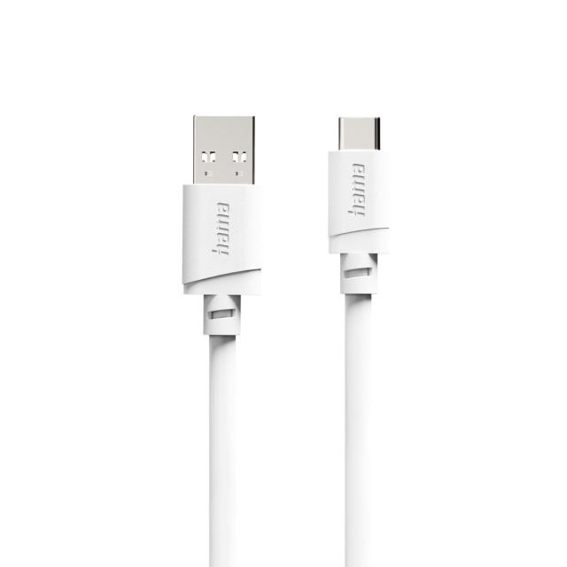 Hama Charging Cable, USB-A - USB-C, 2 m, white 