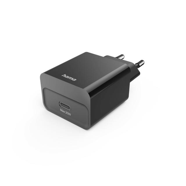 HAMA Бързо зарядно, USB-C, PD, 20 W, черно 