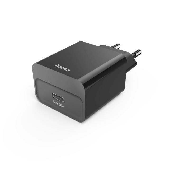 HAMA Бързо зарядно, USB-C, PD, 20 W, черно 