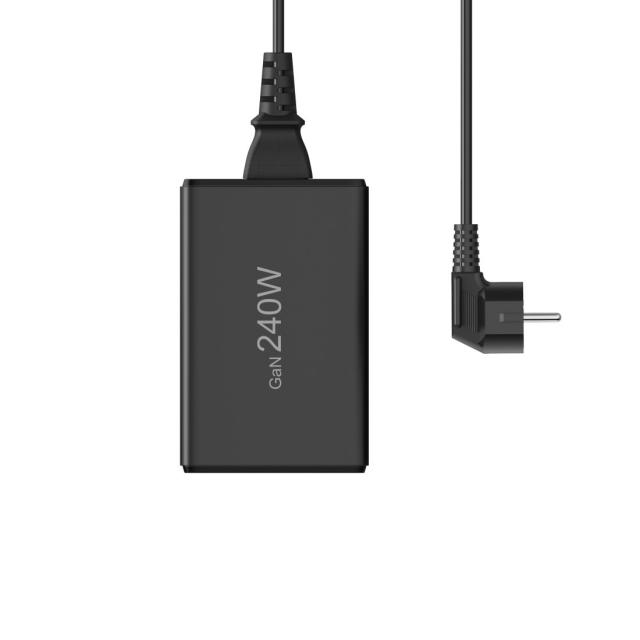 HAMA Зарядна станция 240 W, GaN, Fast Charger, 4 x USB-C, 1 x USB-A, PD 