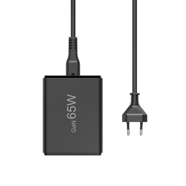 HAMA Зарядна станция 65 W, GaN, Fast Charger, 2 x USB-C, 2 x USB-A, PD 