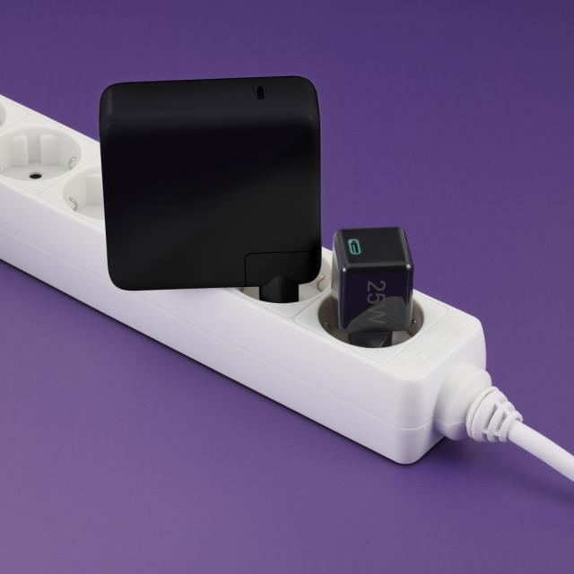 HAMA Бързо мини зарядно 220V, USB-C, PD/Qualcomm, 25 W, черен 