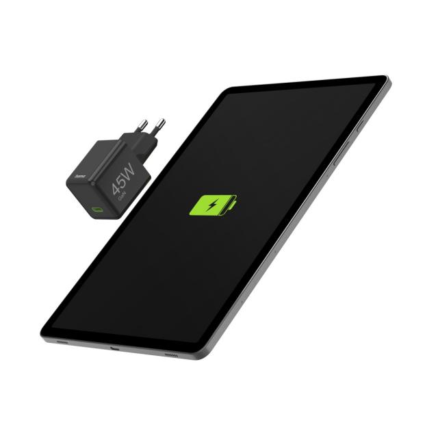 Hama Fast Charger, GaN, USB-C, Super-Mini Charger, PD, 45 W, black 