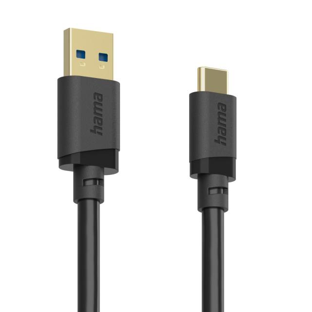 Hama USB Cable, USB-A Plug – USB-C Plug, USB 3.2 Gen 1, 5 Gbit/s, 1.5 m 