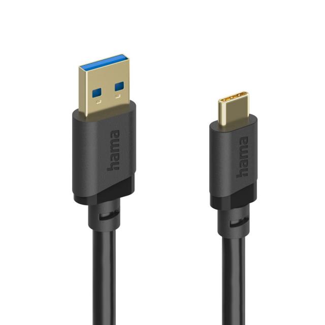 Hama USB Cable, USB-A Plug – USB-C Plug, USB 3.2 Gen 1, 5 Gbit/s, 1.5 m 