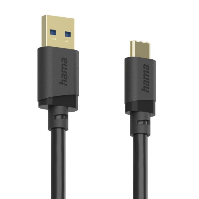 Hama USB Cable, USB-A Plug – USB-C Plug, USB 3.2 Gen 1, 5 Gbit/s, 1.5 m 