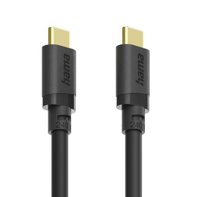 HAMA Кабел USB-C E-Marker чип USB 3.2 Gen1, 5 Gbit/s, 240 W, 0.75 м 