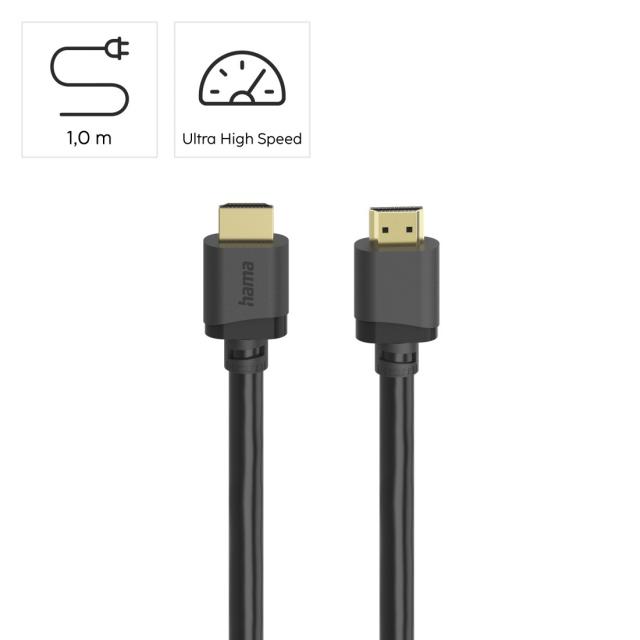 Hama Ultra High Speed HDMI™ Cable, Certified, Plug - Plug, 8K, 1.0 m 
