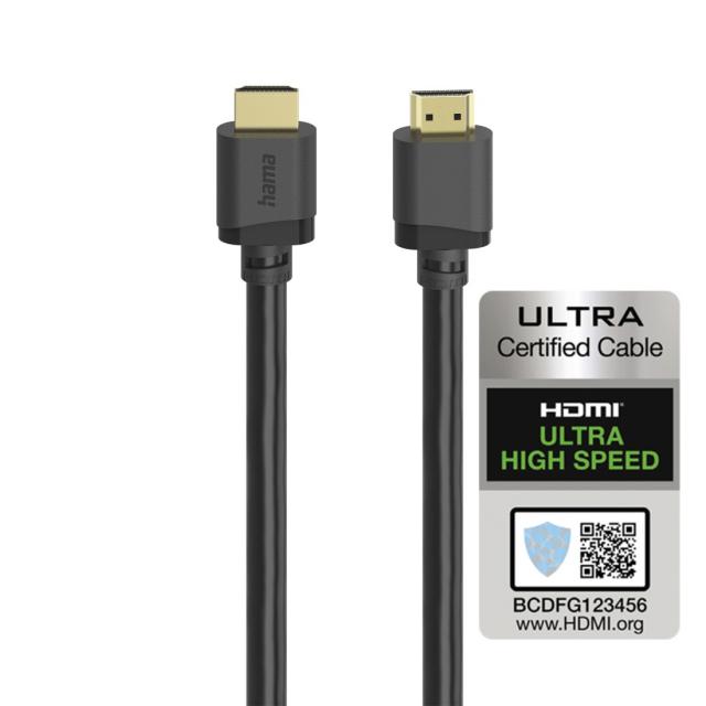 Hama Ultra High Speed HDMI™ Cable, Certified, Plug - Plug, 8K, 1.0 m 