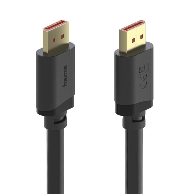 Hama DisplayPort Cable, DP 2.1, Ultra-HD 16K, 80 Gbit/s, 2 m 