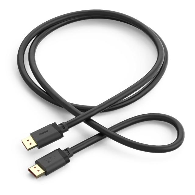 Hama DisplayPort Cable, DP 2.1, Ultra-HD 16K, 80 Gbit/s, 2 m 