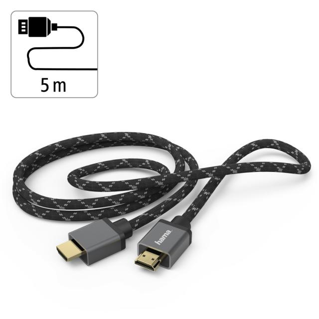 Hama Ultra High Speed HDMI™ Cable, Certified, Plug - Plug, 8K, Alu, 5.0 m 
