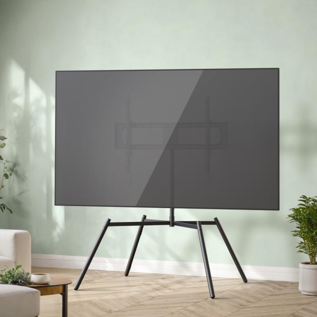 Hama Free-standing TV Stand, Swivel, Height-adjustable, 229 cm (90") up to 50 kg 