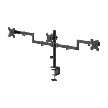 Hama Monitor Mount, 3 Monitors, Height-adjustable, Swivel/Tilt, 13" - 27"