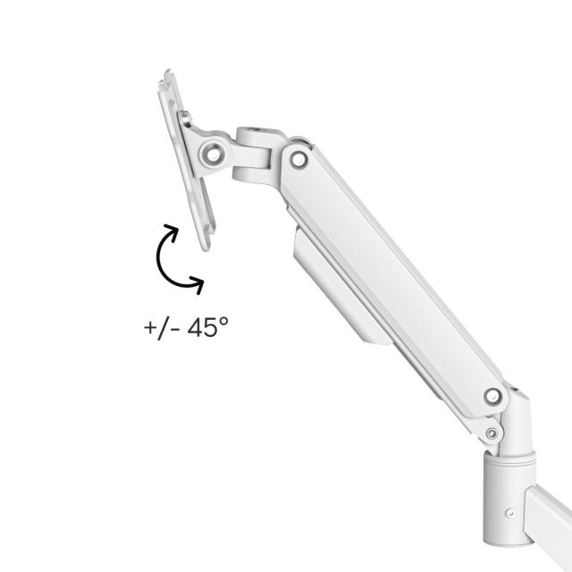 HAMA Стойка за монитор за бюро, 17"-35", регулируема, газова пружина, бял 