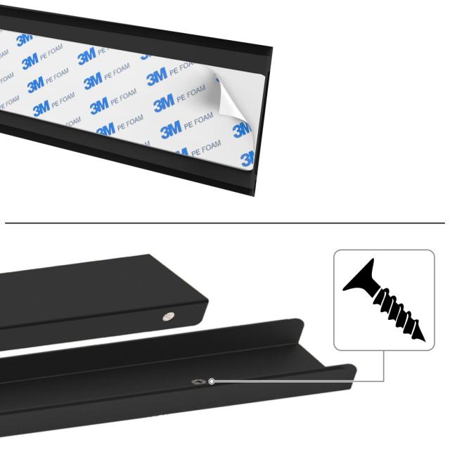 HAMA Магнитен кабелен канал , 90 см, за стенен монтаж, черен 