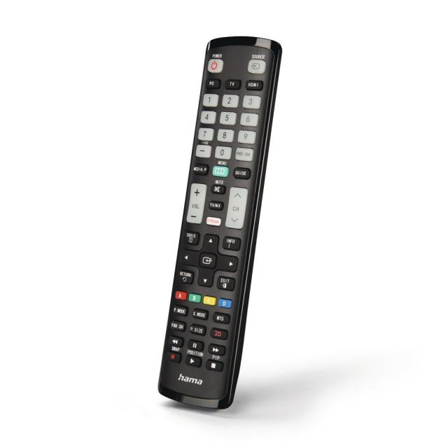 Hama Universal Remote Control for Samsung TVs, IR, Teachable, Illuminating Butto 