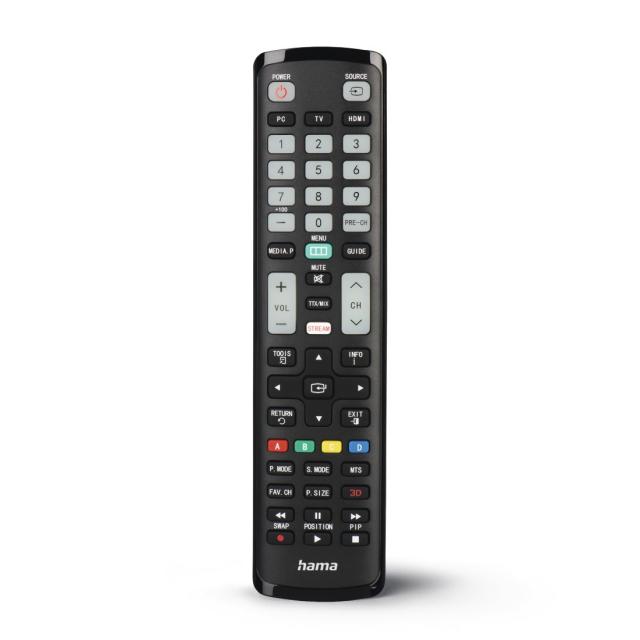Hama Universal Remote Control for Samsung TVs, IR, Teachable, Illuminating Butto 