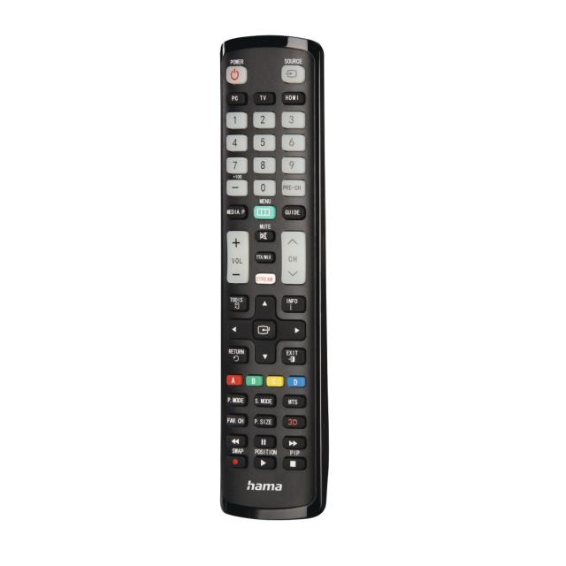 Hama Universal Remote Control for Samsung TVs, IR, Teachable, Illuminating Butto 