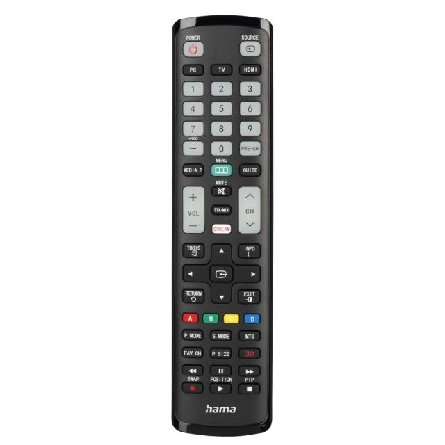 Hama Universal Remote Control for Samsung TVs, IR, Teachable, Illuminating Butto 