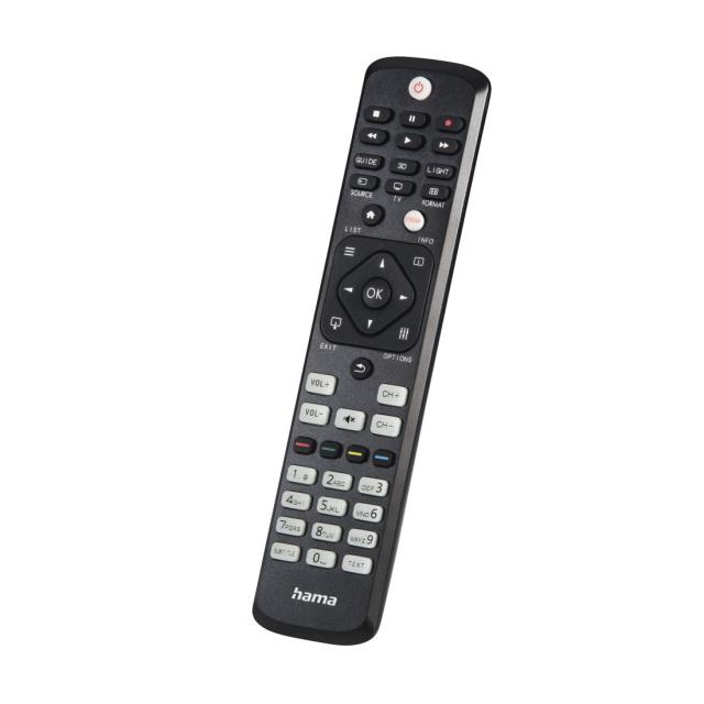 Hama Universal Remote Control for Philips TVs, IR, Teachable, Illuminating Butto 