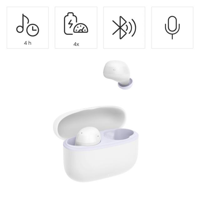 HAMA Блутут слушалки "Freedom Buddy II", True Wireless, Бял 