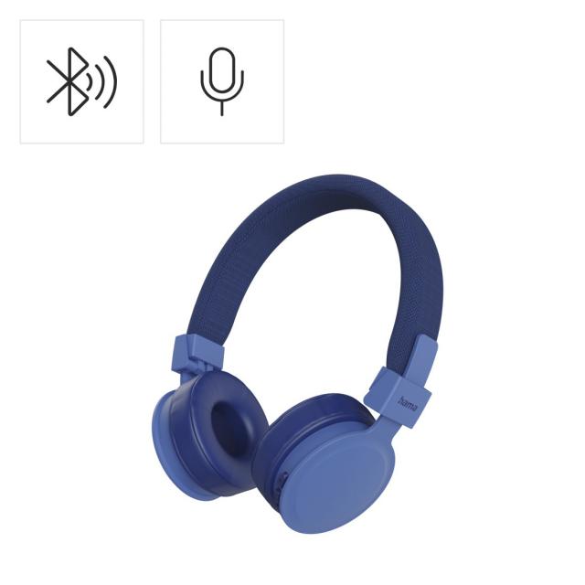 Hama "Freedom Lit III" Bluetooth® Headphones, On-Ear, Foldable, with Microphone, blue 