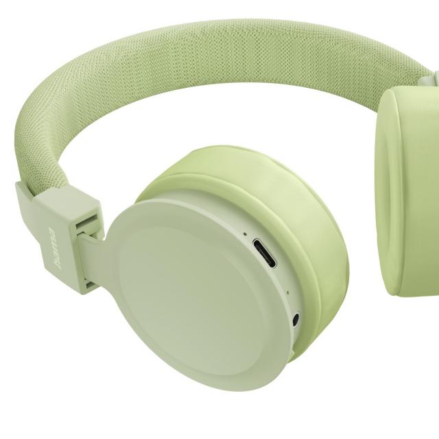 Hama "Freedom Lit III" Bluetooth® Headphones, On-Ear, Foldable, with Microphone, green 